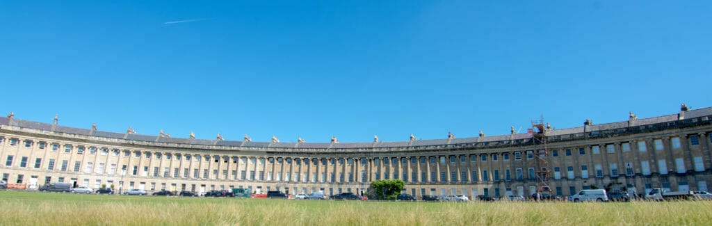 The Royal Cresent in Bath on a sunny day