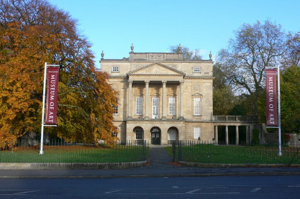 The Holburne Museum, featuring Georgian architecture on a sunnday day.
