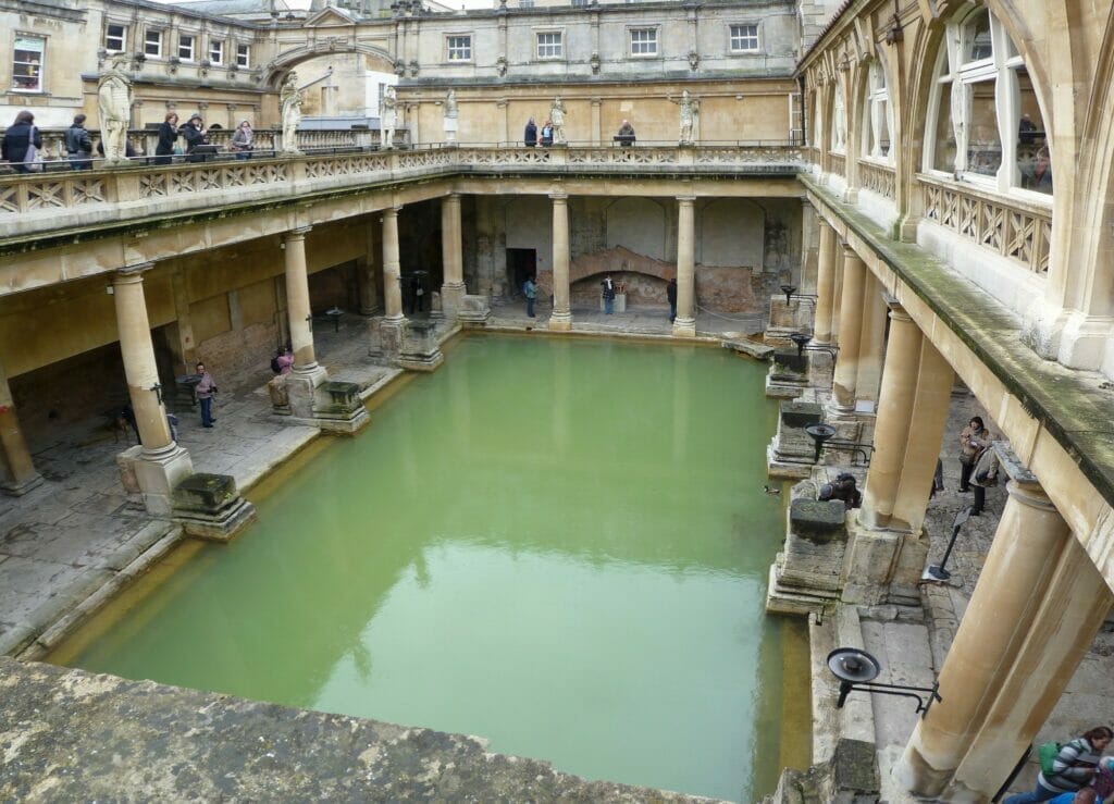 View over the Romans Baths in Bath.