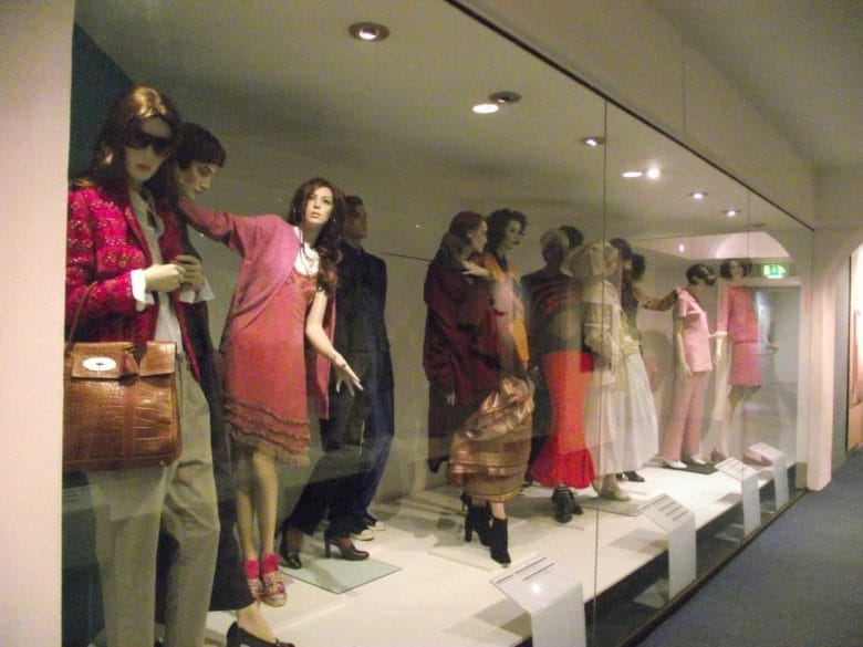 Display inside Bath Fashion Museum
